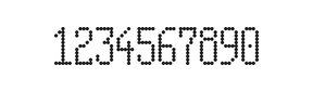 5×11数字点阵字体 ddN511AA1723