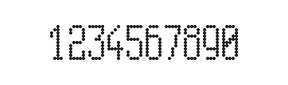 5×11数字点阵字体 ddN511AA1726