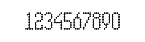 5×11数字点阵字体 ddN511AA1727