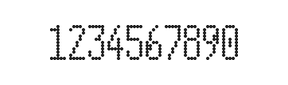 5×11数字点阵字体 ddN511AA1737
