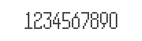 5×11数字点阵字体 ddN511AA1739