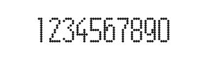 5×11数字点阵字体 ddN511AA1740