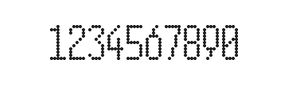 5×11数字点阵字体 ddN511AA1745