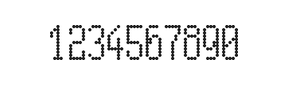 5×11数字点阵字体 ddN511AA1751