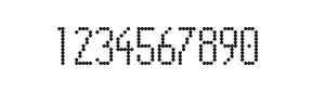 5×11数字点阵字体 ddN511AA1756