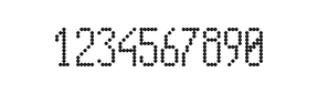 5×11数字点阵字体 ddN511AA1757