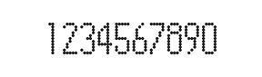 5×11数字点阵字体 ddN511AA1761