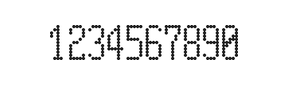 5×11数字点阵字体 ddN511AA1764