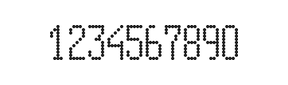 5×11数字点阵字体 ddN511AA1771
