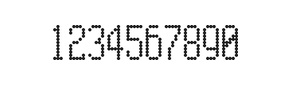 5×11数字点阵字体 ddN511AA1772