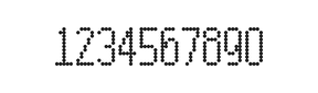 5×11数字点阵字体 ddN511AA1779