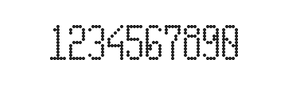 5×11数字点阵字体 ddN511AA1780