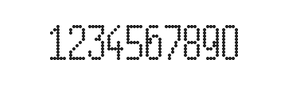 5×11数字点阵字体 ddN511AA1785