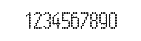 5×11数字点阵字体 ddN511AA1789