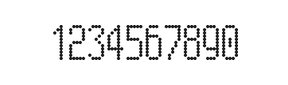5×11数字点阵字体 ddN511AA1792