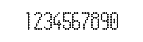 5×11数字点阵字体 ddN511AA1795