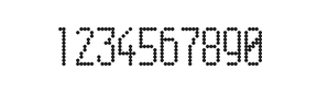 5×11数字点阵字体 ddN511AA1798