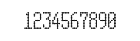 5×11数字点阵字体 ddN511AA1802