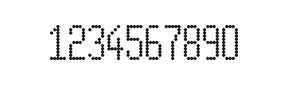 5×11数字点阵字体 ddN511AA1804