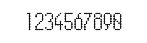 5×11数字点阵字体 ddN511AA1808