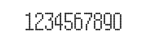 5×11数字点阵字体 ddN511AA1824