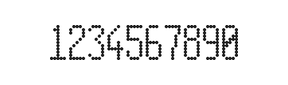 5×11数字点阵字体 ddN511AA1826