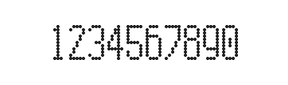 5×11数字点阵字体 ddN511AA1832
