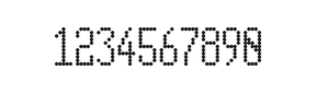 5×11数字点阵字体 ddN511AA1833