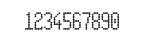 5×11数字点阵字体 ddN511AA1837