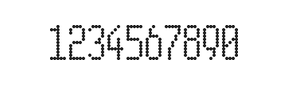 5×11数字点阵字体 ddN511AA1842