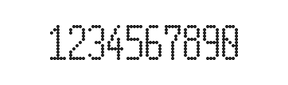 5×11数字点阵字体 ddN511AA1844
