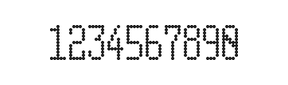 5×11数字点阵字体 ddN511AA1852