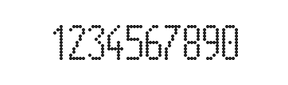 5×11数字点阵字体 ddN511AA1853