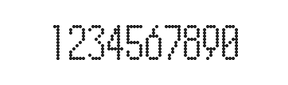 5×11数字点阵字体 ddN511AA1855