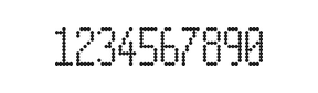 5×11数字点阵字体 ddN511AA1857