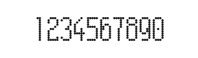 5×11数字点阵字体 ddN511AA1862