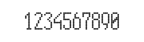 5×11数字点阵字体 ddN511AA1863