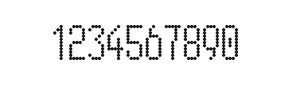 5×11数字点阵字体 ddN511AA1868