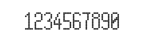 5×11数字点阵字体 ddN511AA1869