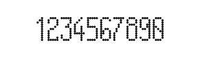 5×11数字点阵字体 ddN511AA1873