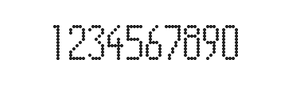 5×11数字点阵字体 ddN511AA1874
