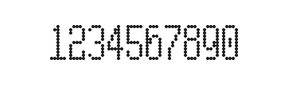 5×11数字点阵字体 ddN511AA1876