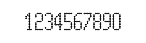 5×11数字点阵字体 ddN511AA1878