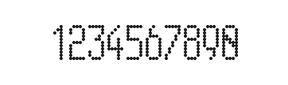 5×11数字点阵字体 ddN511AA1879