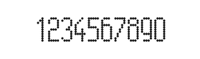 5×11数字点阵字体 ddN511AA1883