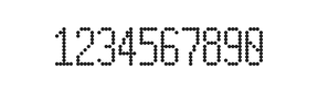 5×11数字点阵字体 ddN511AA1884
