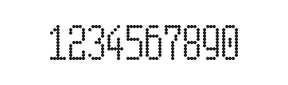 5×11数字点阵字体 ddN511AA1887