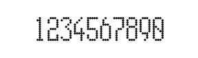 5×11数字点阵字体 ddN511AA1890