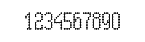 5×11数字点阵字体 ddN511AA1897