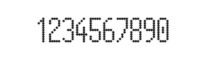 5×11数字点阵字体 ddN511AA1902